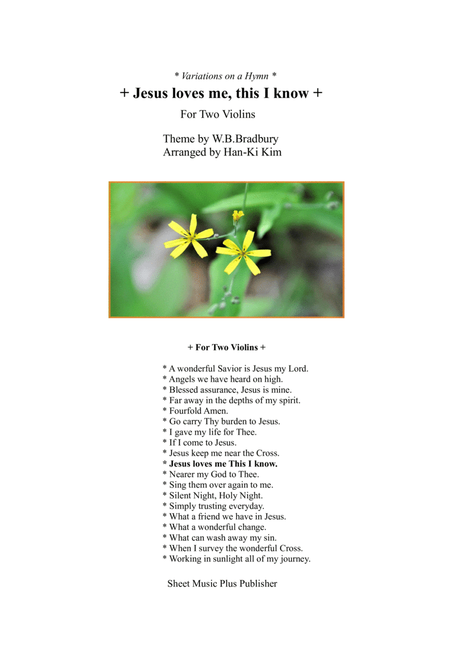Jesus loves me This I know (For Violin Duet) (arr. Han-Ki Kim)