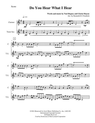 Do You Hear What I Hear (arr. Kenneth D. Friedrich)