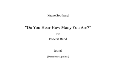 Do You Hear How Many You Are?