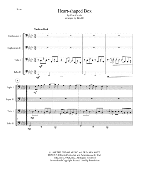 Heart Shaped Box (arr. Tim Olt)