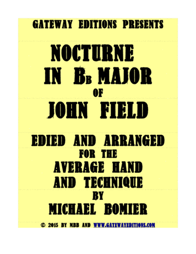 Nocturne No.1 in Bb major (arr. Michael Bomier)