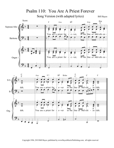 You Are A Priest Forever - Psalm 110 (song)