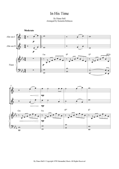 In His Time (arr. Kaiserin Rebecca)