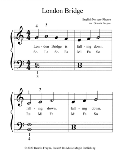 London Bridge (big alpha note notation) (arr. Dennis Frayne)