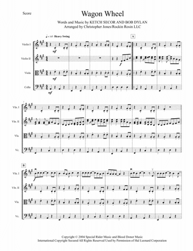 Wagon Wheel (arr. Christopher Jones)