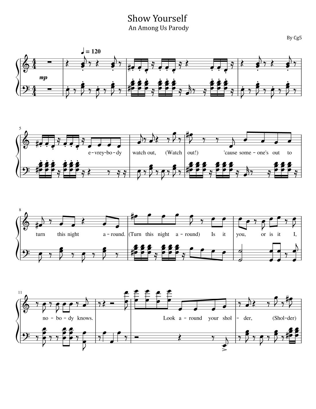 Show Yourself (arr. poon)