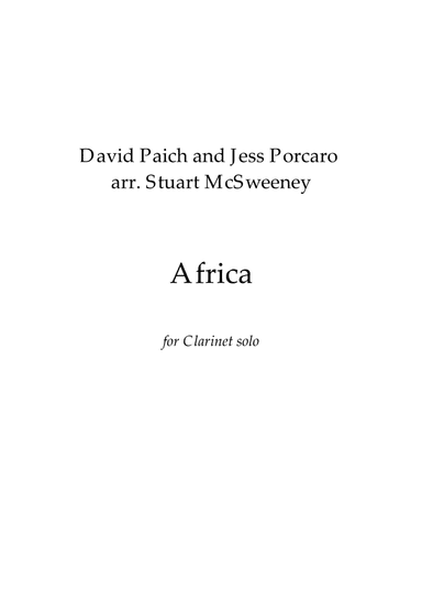 Africa (arr. Stuart McSweeney)