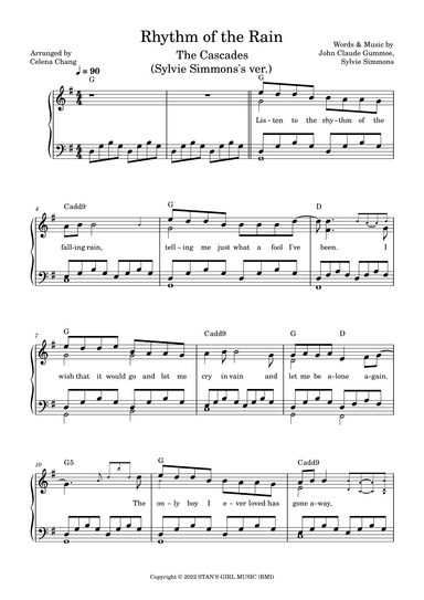 Rhythm Of The Rain (arr. Celena Chang)