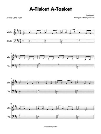 A-Tisket A-Tasket (arr. Christopher Bell)