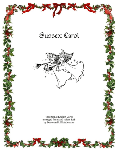 Sussex Carol (arr. Donovan D. Klotzbeacher)
