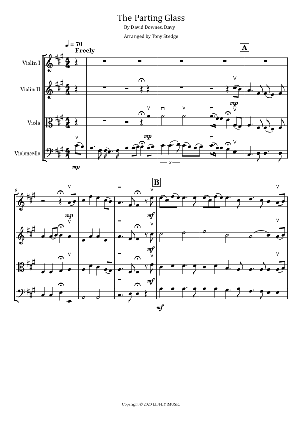 The Parting Glass (arr. Tony Stedge)