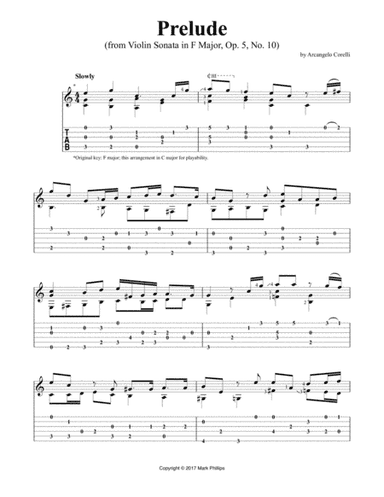 Prelude (from Violin Sonata in F Major, Op. 5, No. 10) (arr. Mark Phillips)