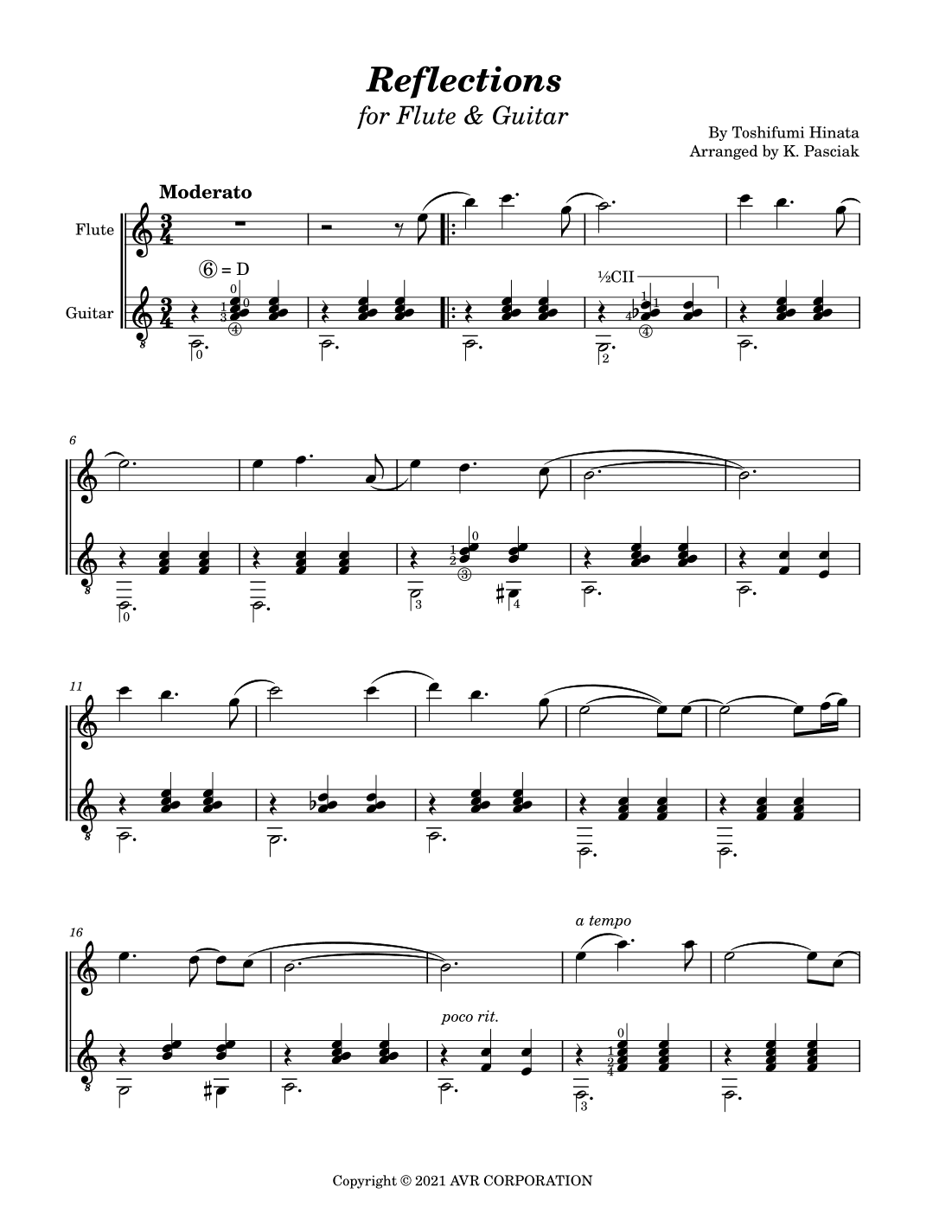 Reflections Toshifumi Hinata (arr. Kenneth Pasciak)