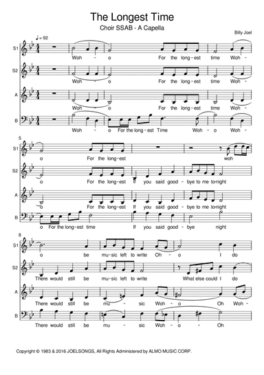 The Longest Time (arr. Paul Brandsma)