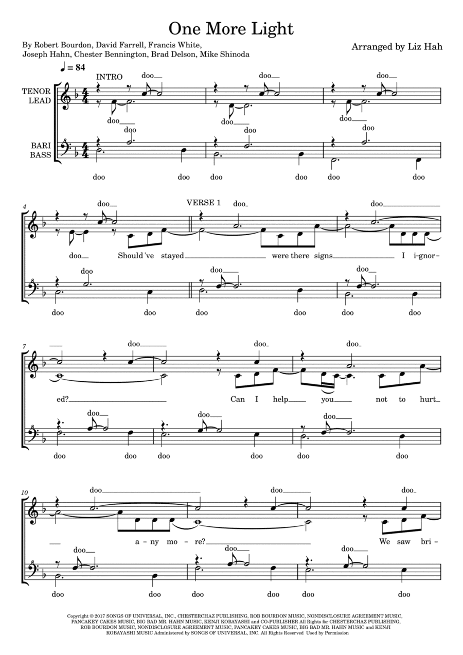 One More Light (arr. Liz Hah)