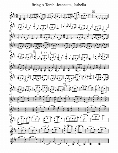 Bring A Torch, Jeanette, Isabella - Solo Violin (arr. Hannah Strickland)
