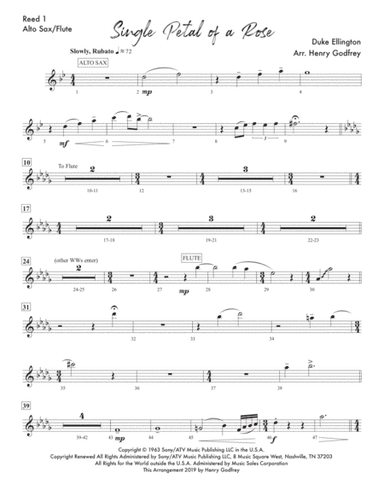 The Single Petal Of A Rose (arr. Henry Godfrey)