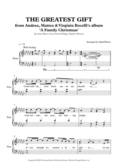 The Greatest Gift (arr. Mark Waters)