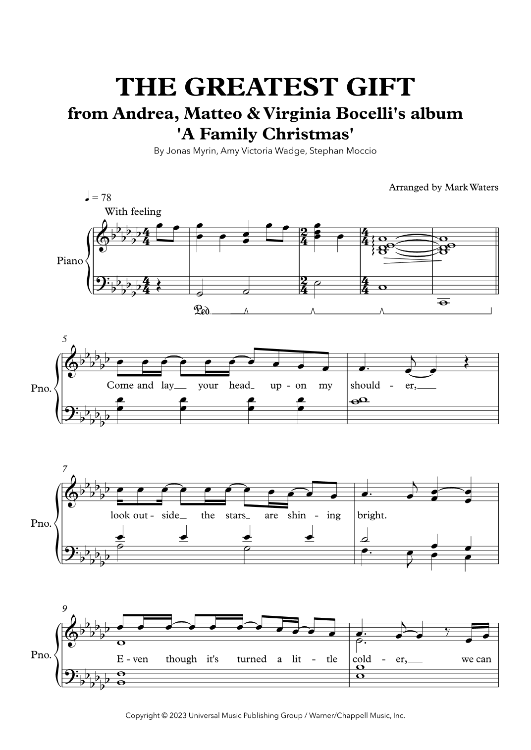 The Greatest Gift (arr. Mark Waters)