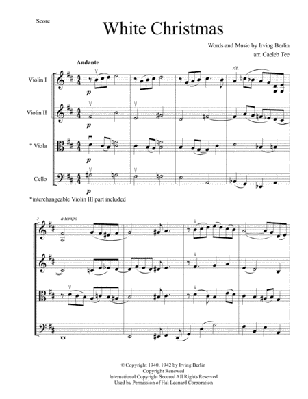 White Christmas (arr. Caeleb Tee)