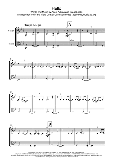 Hello (arr. Julie Doubleday)
