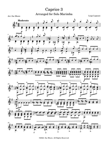 Caprice 3 (arr. Zac Moore)