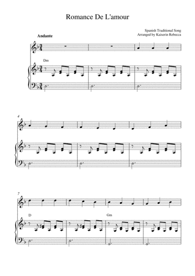 Romance de L'amour (arr. Kaiserin Rebecca)