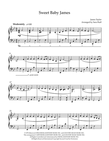 Sweet Baby James (arr. Sara Huff)