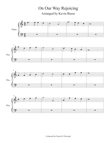On Our Way Rejoicing (Easy key of C) - Piano (arr. Kevin Busse)