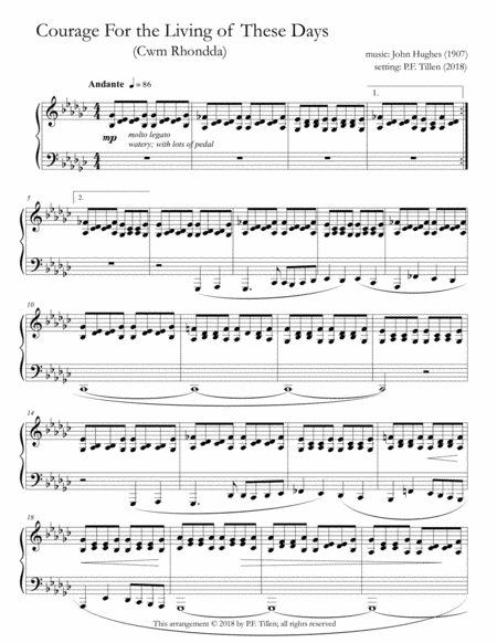 Courage For the Living of These Days (arr. PFTMusic)