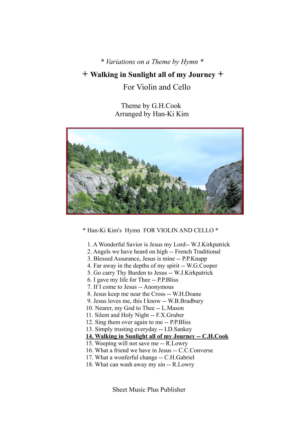 Walking in Sunlight all of my Journey (For Violin and Cello) (arr. Han-Ki Kim)