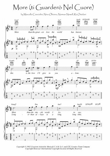More (ti Guarderò Nel Cuore) (arr. PianoSheetNow)