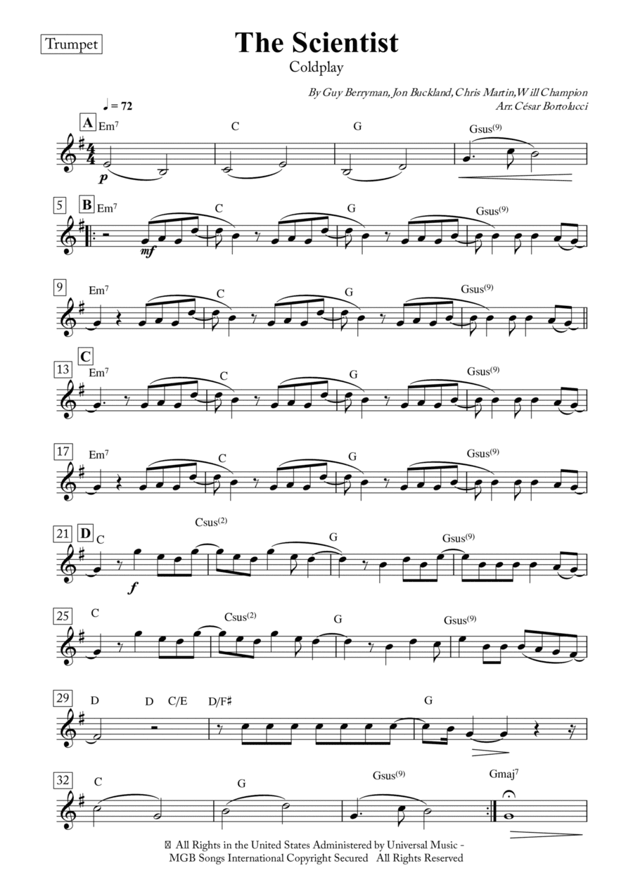 The Scientist (arr. ACT Bortolucci)