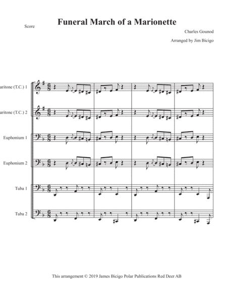 Funeral March of A Marionette (arr. Jim Bicigo)