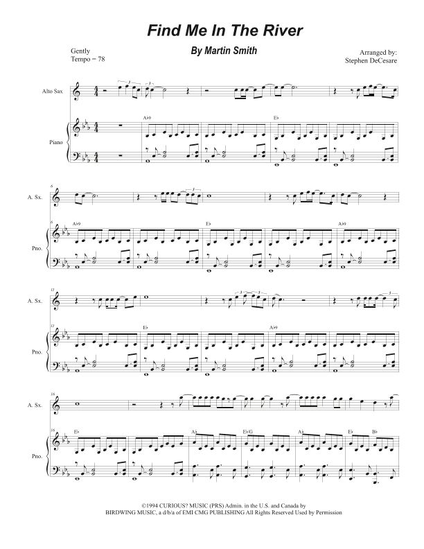 Find Me In The River (arr. Stephen DeCesare)