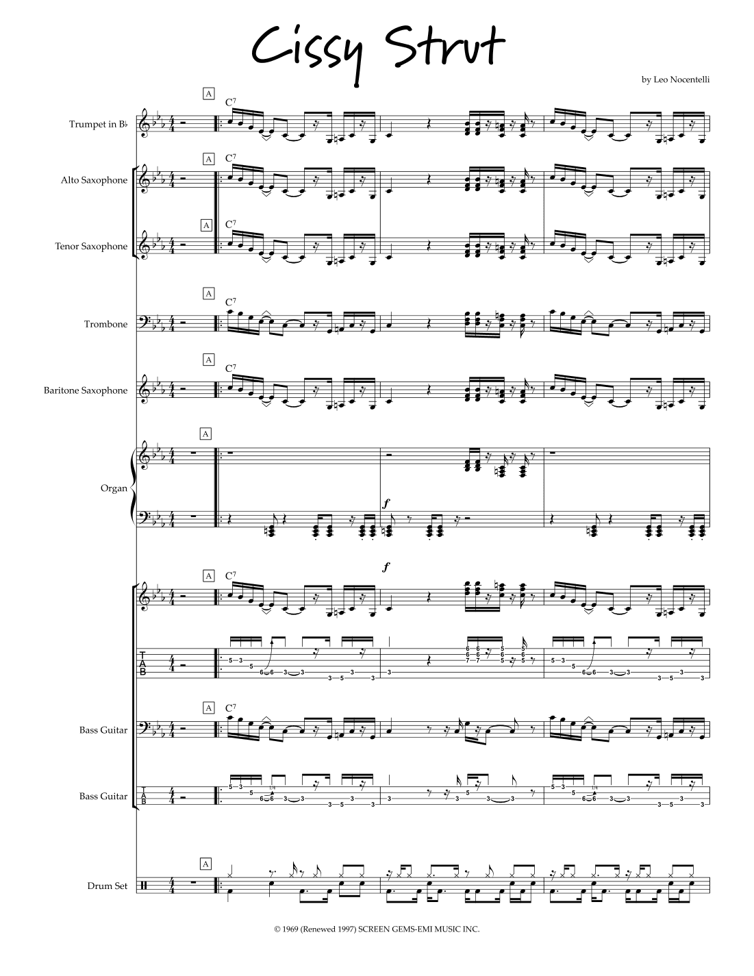 Cissy Strut (arr. edited by Dr. LeRoy Henry & Marie Bender)