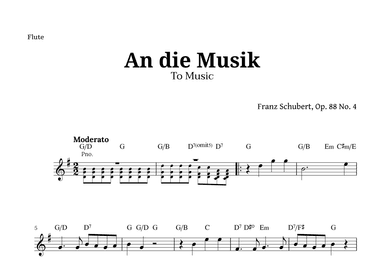 An die Musik (To Music) for Flute (arr. Langanho)