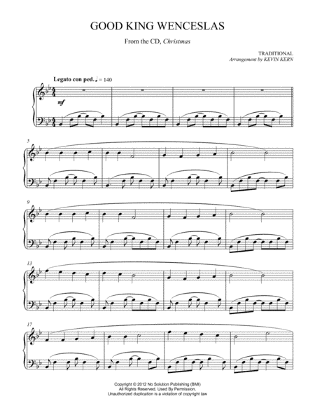 Good King Wenceslas (arr. Kevin Kern)