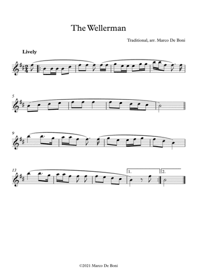 The Wellerman (Traditional Sea Shanty): easy flute arrangement (arr. Marco De Boni)