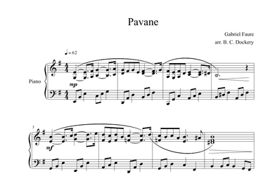 Pavane (Piano Solo) (arr. B. C. Dockery)