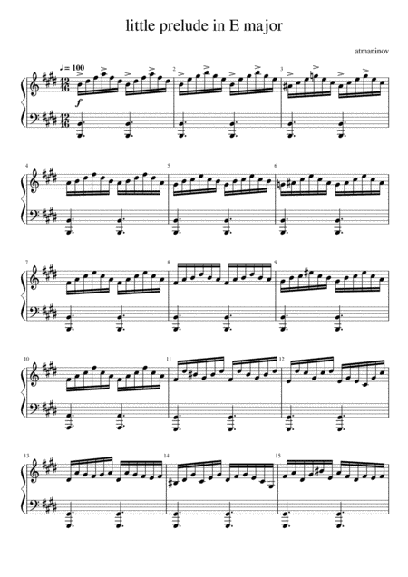 Little prelude in E major