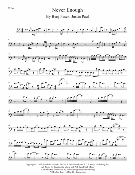 Never Enough (arr. Kevin Busse)