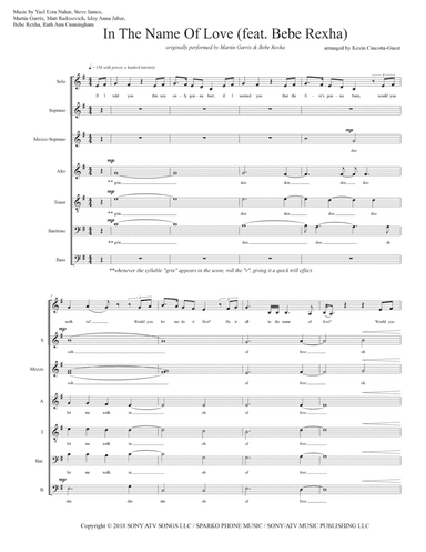 In The Name Of Love (feat. Bebe Rexha) (arr. Kevin Cincotta-Guest)