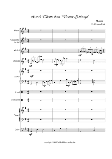 Lara's Theme From Doctor Zhivago (arr. Ester Alessandrini)