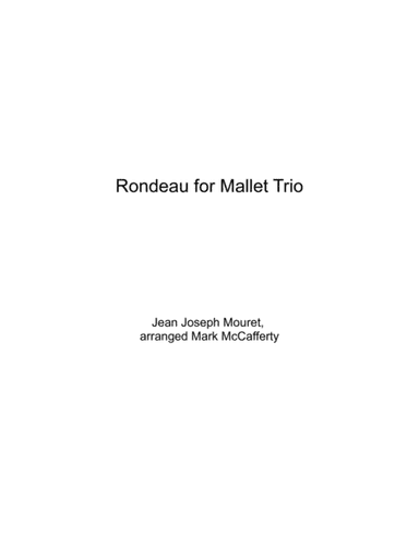 Rondeau for Mallet Trio (arr. Mark McCafferty)