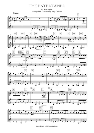 The Entertainer (arr. Terry Cathrine)