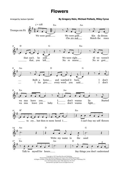 Flowers (arr. Jackson Spindler)