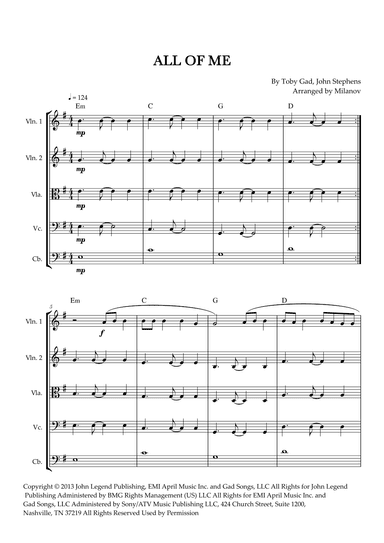 All Of Me (arr. Milanov)