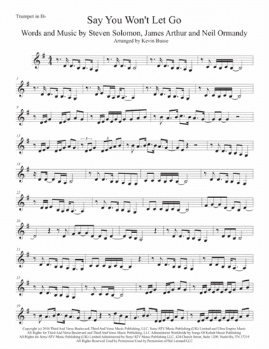Say You Won't Let Go (arr. Kevin Busse)