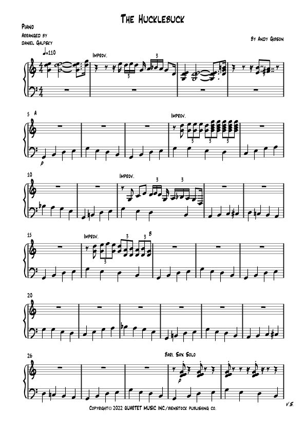 The Hucklebuck      -  Instrumental Version (arr. Daniel Galfsky)